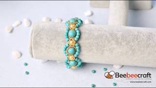 Beebeecraft Turquoise Jewelry   How to Make Handmade Turquoise Bead Flower Bracelets