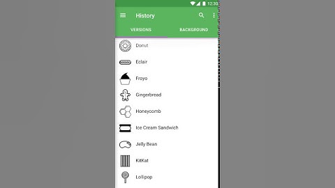 Scrolling the Version List for Material Design Prototype