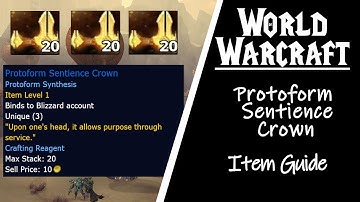 How to get the Protoform Sentience Crown Item - Shadowlands mount guides