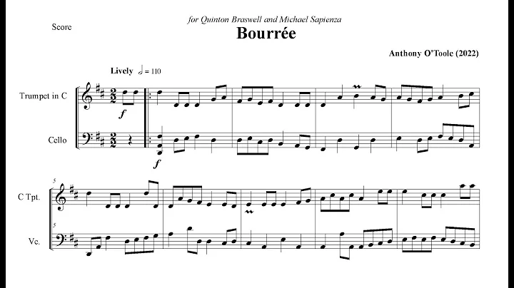 Month of Miniatures 2022 #3 'BOURREE'  for Trumpet...