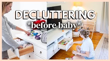 DECLUTTER WITH ME | organizing the house for baby #2 *decluttering motivation*