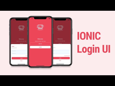 Welcome, Login, Signup Page - Ionic UI - Speed Code