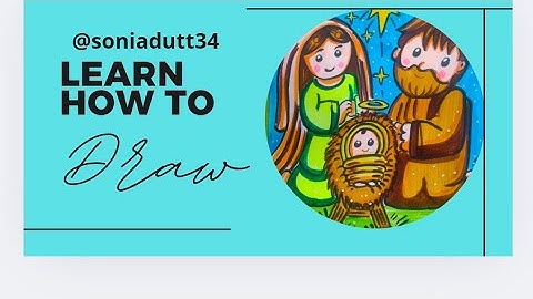 Easy jesus birth drawing step by step tutorial for beginners