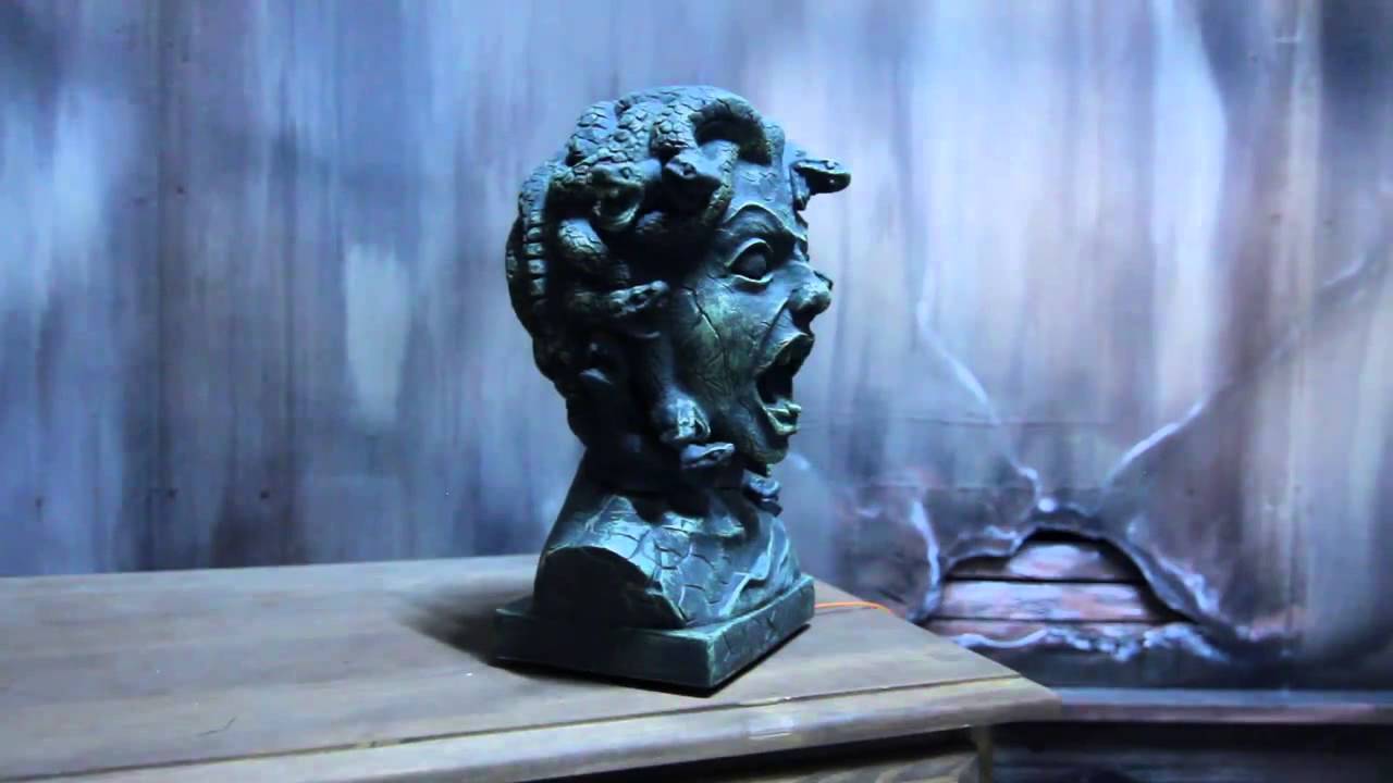 Medusa Bust Animated Halloween Prop