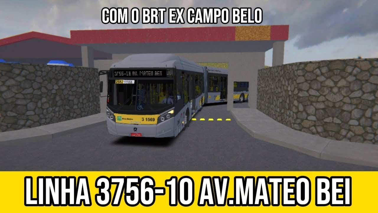 🟡 PBSC | Caio Millennium BRT I Super articulado | Linha 3756-10 AV.Mateo Bei | Mapa Itaquera Sp V2 🟡