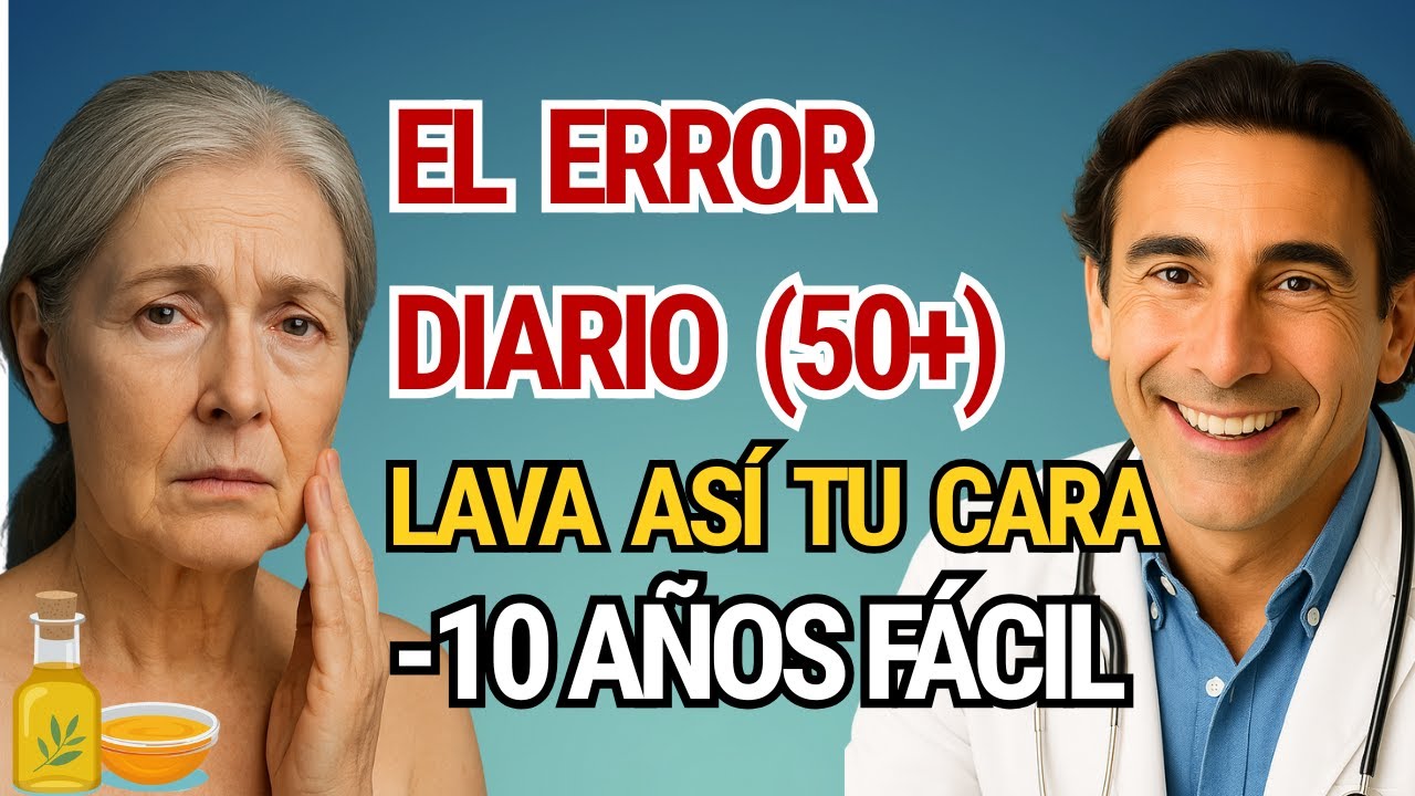 Piel madura (50+): El ERROR al lavar tu cara que te envejece 10 años | Barrera cutánea, antiarrugas