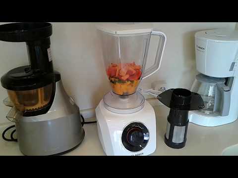 Блендер Bosch MMB21P1W. Обзор блендера Bosch. Как приготовить суп пюре. Стационарный блендер Bosch.