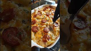Cheese Potato and Smoked Sausage Casserole #food #bonnecuisine #baking #pasta #easyrecipe #explore