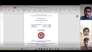 Batch 38 Major Project Inhouse Veltech College