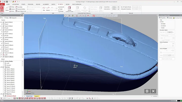 Surface Modeling a Mouse in Geomagic Design X