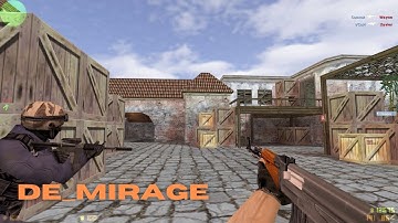 Counter strike 1.6 de_mirage (No Commentary) ASMR PC Gameplay 1080p60fps Nostalgic Community map POV