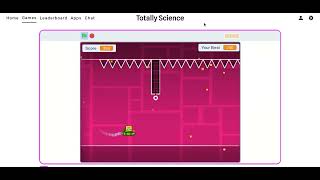 i'm playing geometry dash on totally science