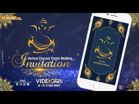 wedding-invitation-video-|-vertical-peacock-theme-|-vg-507