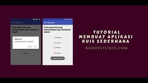 Tutorial Membuat Aplikasi Kuis Sederhana Di Android Studio