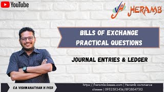 XII BK - Practical Question based on Retirement of bill by CA Vishwanathan H Iyer