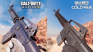 Call of Duty Mobile vs Modern Warfare/Cold War/BO4 - Weapon Inspection Comparison