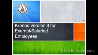 Kronos Version 8 for Exempt/Salaried Employees