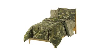 Dream Factory Easy-Wash Super Soft Comforter Bedding, Twin, Green Geo Camo screenshot 5