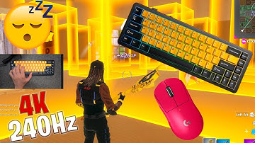 Aula F65 Unboxing ASMR 😴 Box Fight Gameplay 📦 Satisfying Keyboard Fortnite 4K 240 FPS 🏆