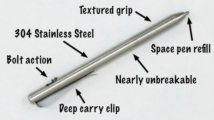 SMOOTHERPRO Titanium Bolt Action Pen Retractable Gel Pen Compatible with  Pilot G2 Refill Lightweight Slim Shape