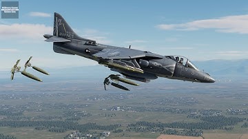 AV-8B Harrier II salvo bombing 【DCS: AV-8B RAZBAM/4K video】