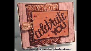 CELEBRATE YOU WOOD TEXTURE CARD