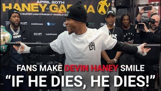 “IF HE DIES HE DIES!” FANS MAKE DEVIN HANEY SMILE 3 DAYS BEFORE RYAN GARCIA (FULL MEDIA WORK OUT)