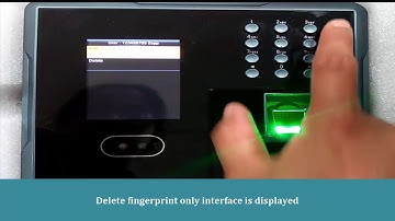 eSSL MB160 How to Delete fingerprint