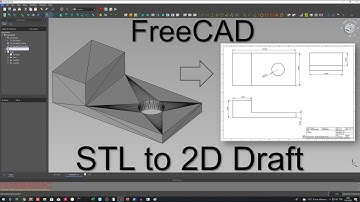 FreeCAD Tutorial | STL Mesh Model to 2D Draft Using TechDraw Workbench
