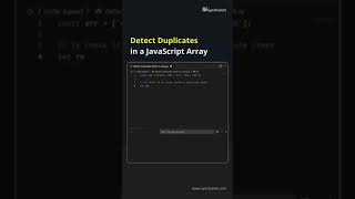 Detect Duplicates In A Javascript Array