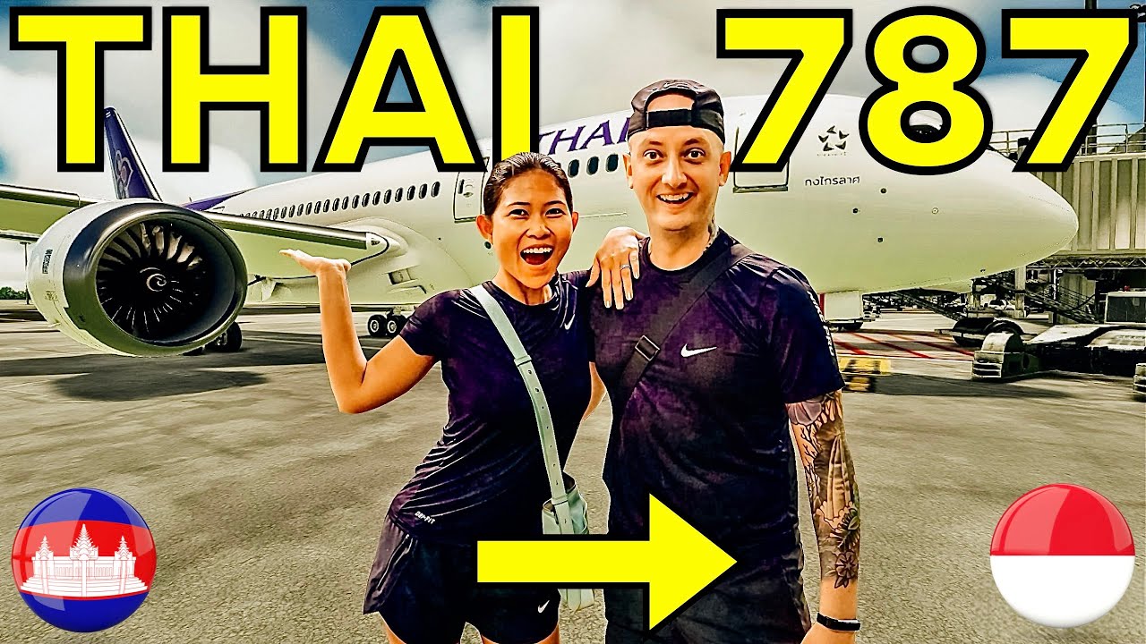 THAI AIRWAYS B787 ECONOMY CLASS FLIGHT | SIEM REAP TO JAKARTA