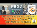 Procedural Building Generator 2 - Blender 3.6 Tutorial - Generate & Export FBX