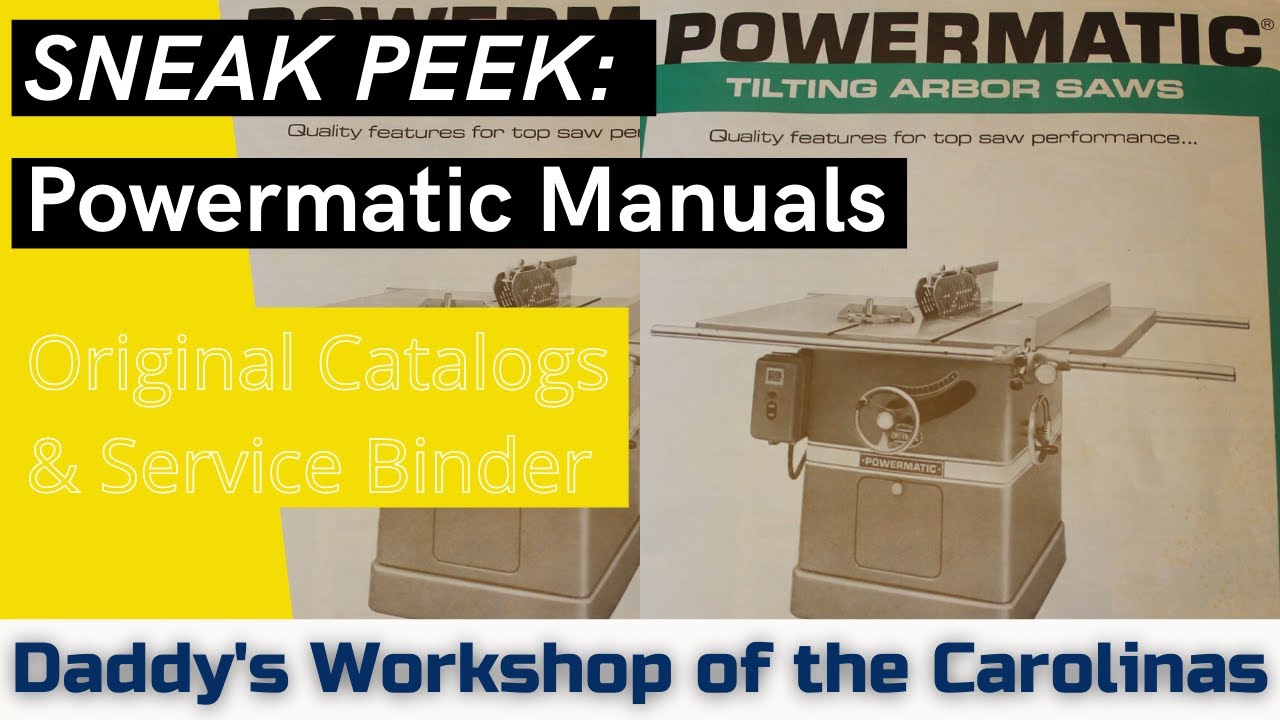 Rare Find Complete Set of Powermatic Manuals in Dealer Binder YouTube