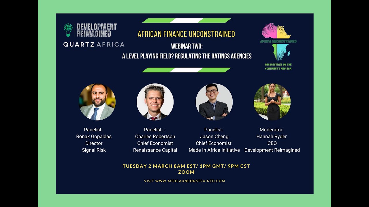 African Finance Unconstrained: A level playing field? Regulating the ratings agencies