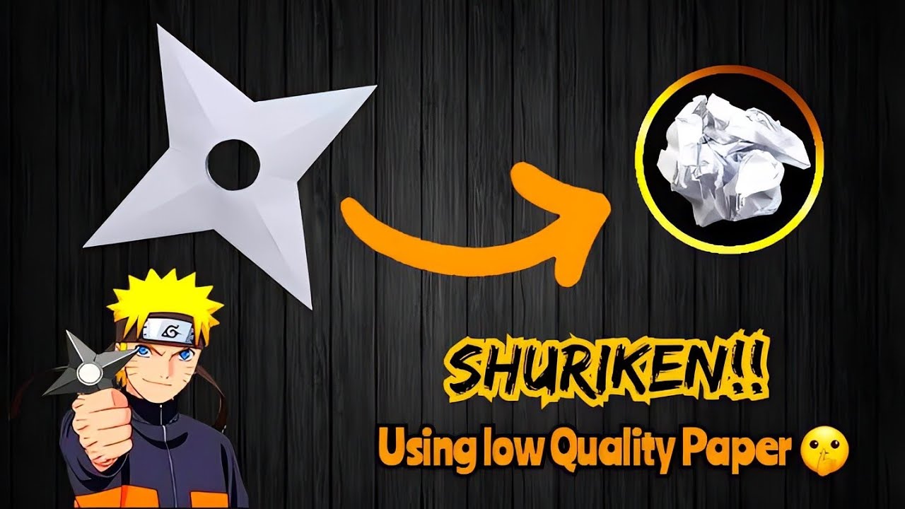 DIY: How To Make Origami Shuriken Using Low Quality Paper - YouTube