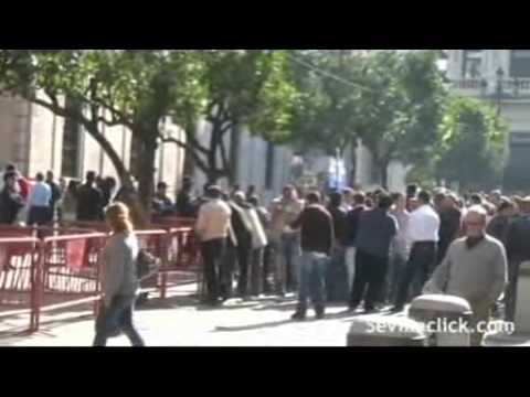 Manifestación de taxistas en Sevilla sevilla fc