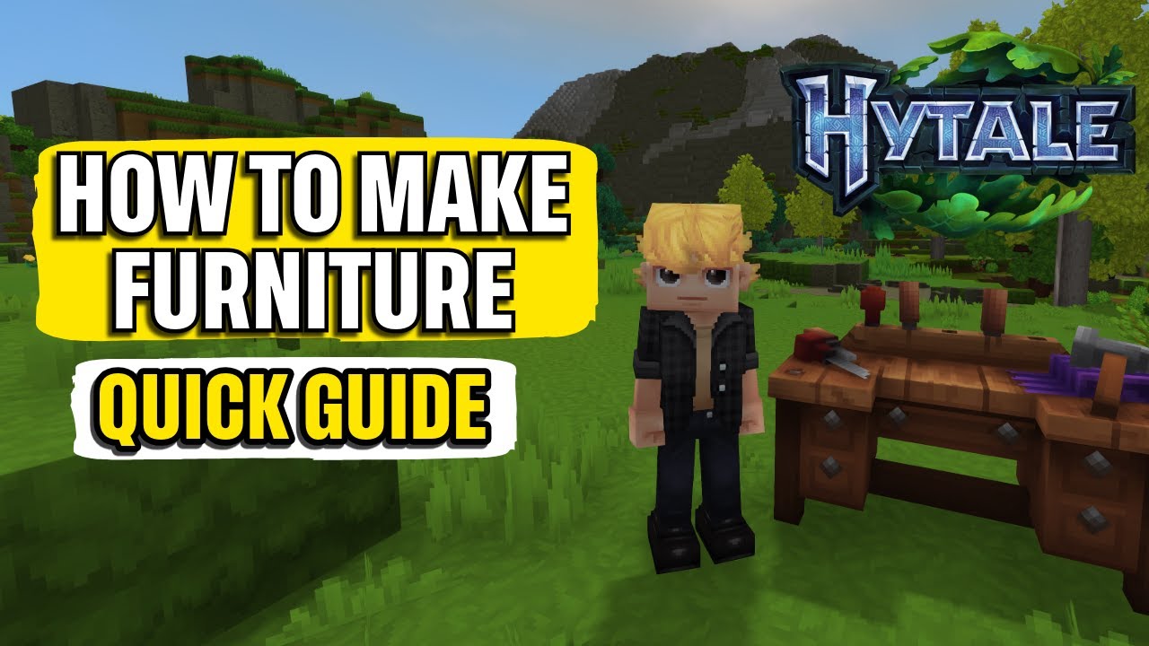 Как сделать верстак для мебели в Hytale: краткое руководство по изготовлению мебели.