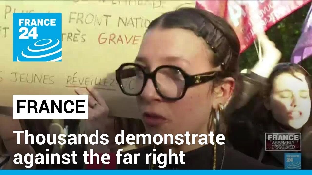 Thousands demonstrate against the French far right in Paris • FRANCE 24 ...