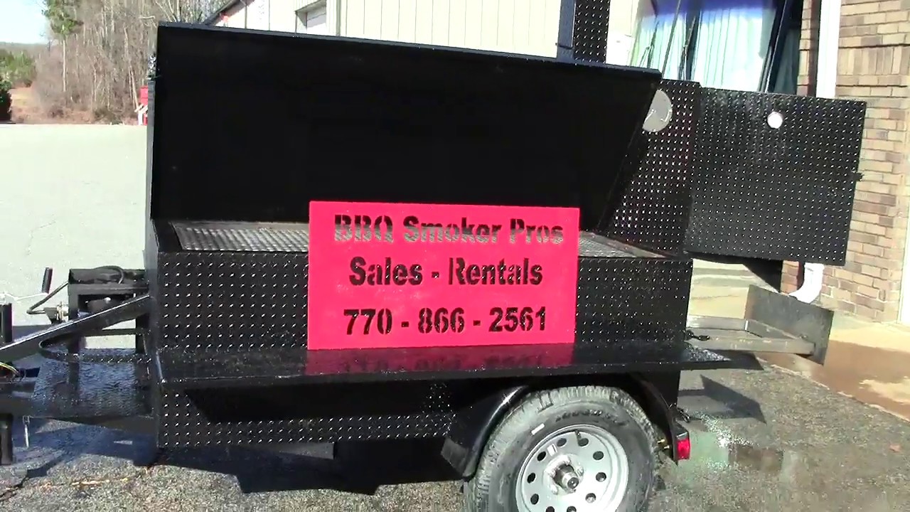 Mega Smoke House Bbq Smoker Grill Trailer Catering Business Food Truck For Sale Rental