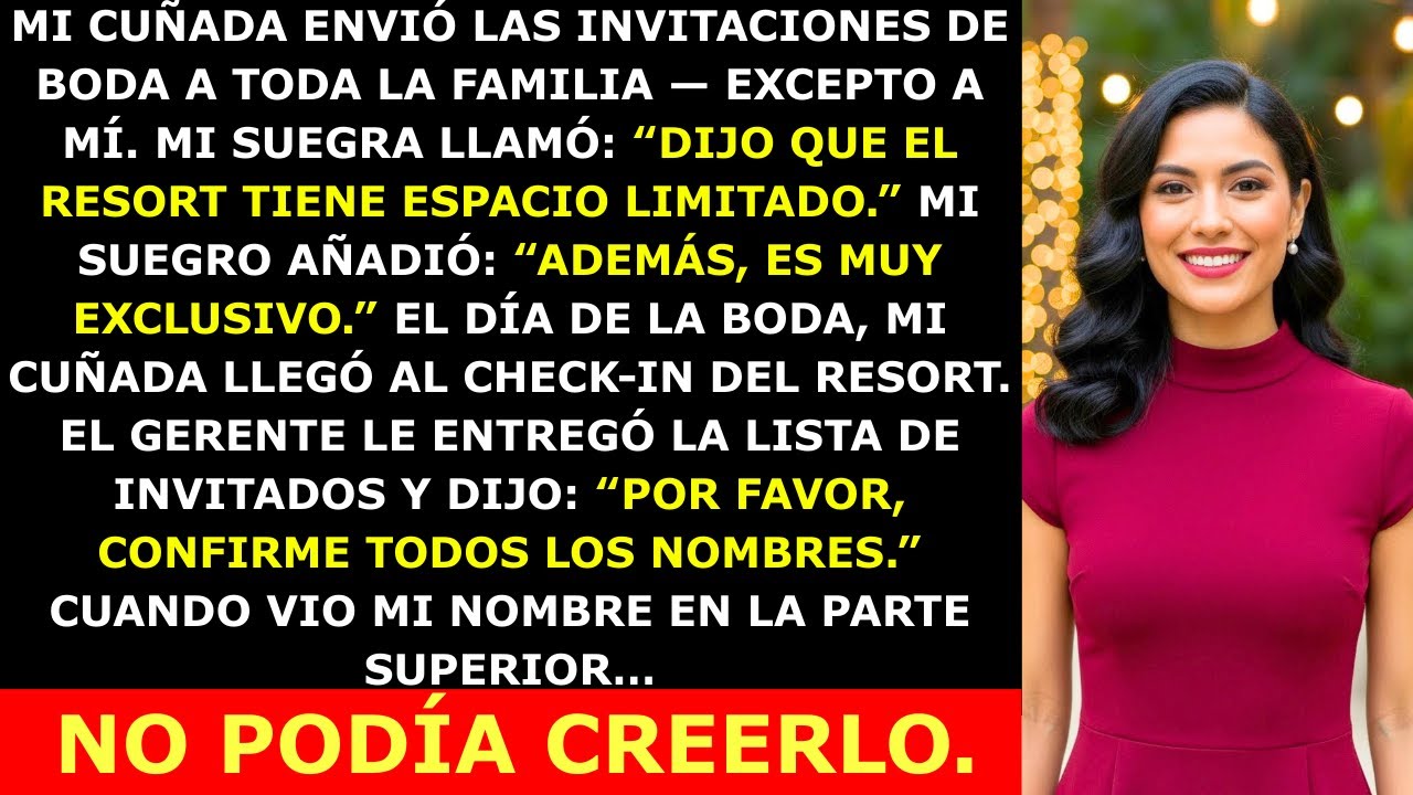 Mi Cuñada Invitó A Todos A Su Boda “Exclusiva” En Un Resort, Excepto A Mí — Pero No Esperaba Esto