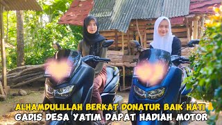 TANGIS BAHAGIA..‼️GADIS YATIM CANTIK DAPAT HADIAH MOTOR DARI PENGUSAHA SUKSES ASAL LUAR NEGRI