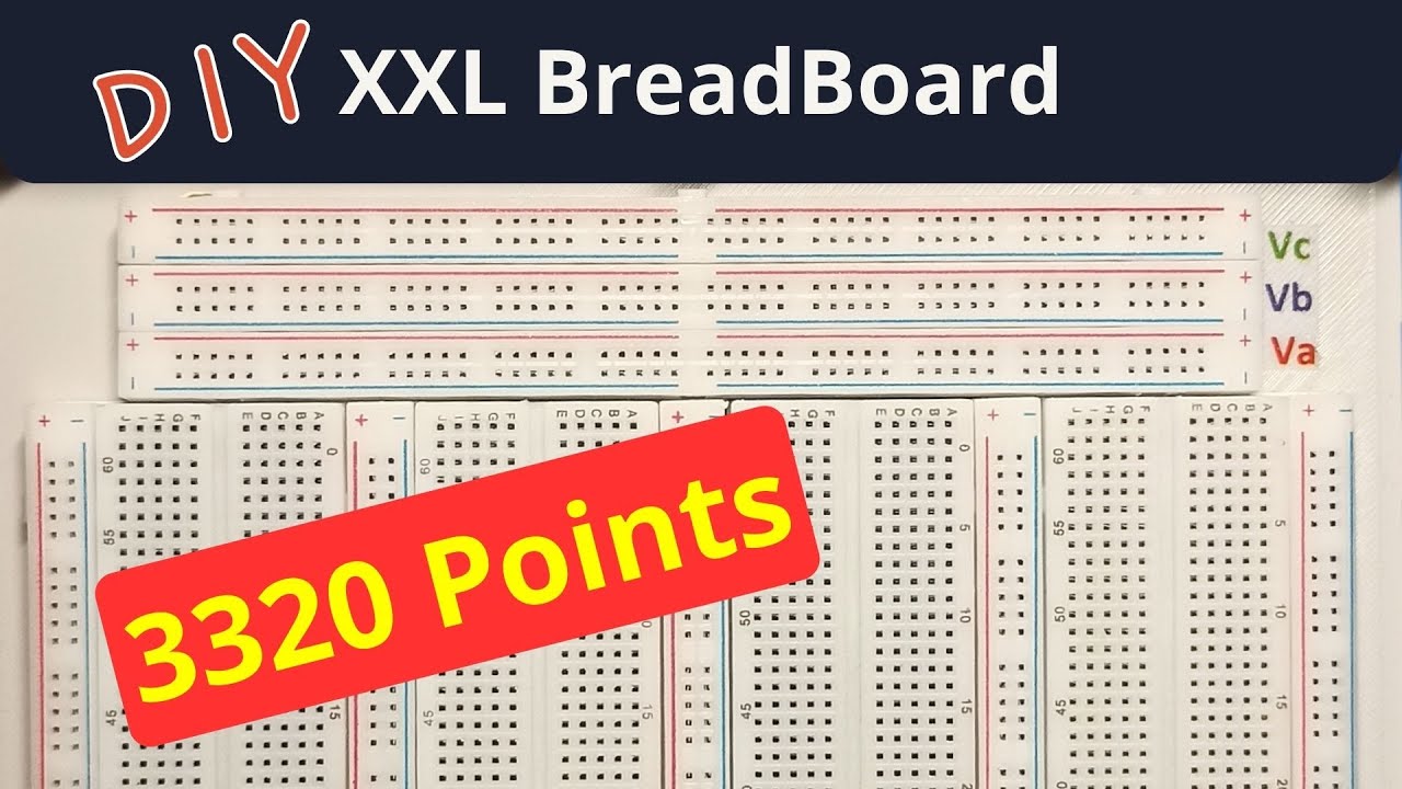 DIY | How to Make XXL BreadBoard - 3320 Points With a Display # ...