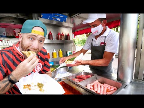 South BRAZILIAN STREET FOOD Tour!! Massive Cheese Gaucho & Hot Dog | Porto Alegre, Brazil
