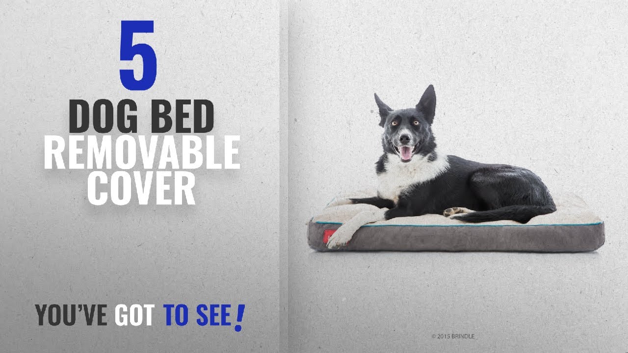 Top 5 Dog Bed Removable Cover [2018 Best Sellers]: BRINDLE Soft Memory Foam Dog Bed with Removable