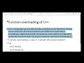 Function overloading of C++ language