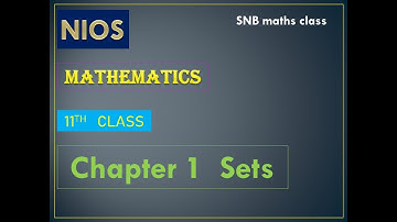 NIOS Class 11 Chapter 1 Sets ML4