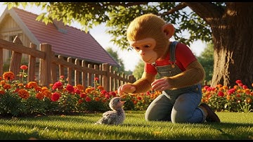 Hero Monkey to the Rescue! Saving a Baby Bird That Fell From Its Nest