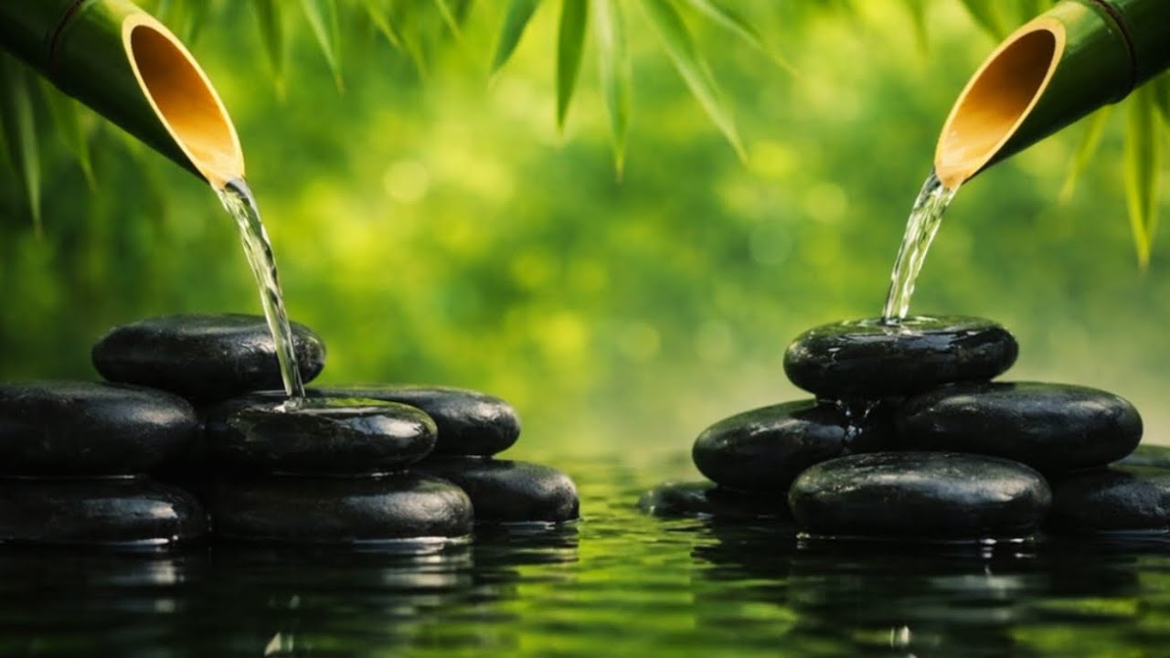 Peaceful Bamboo Water Sounds – Deep Relaxation Music for Sleep, Study, and Meditation
