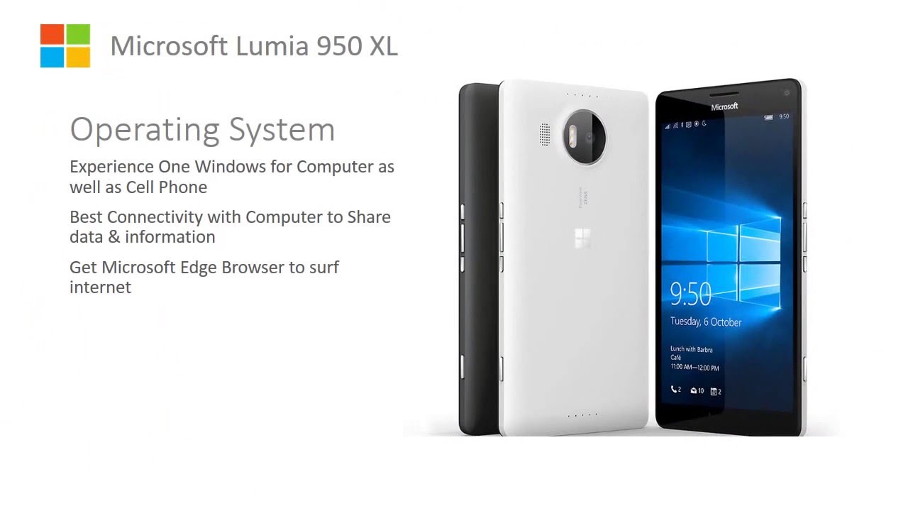 Microsoft Lumia 950 XL - Features & Specifications