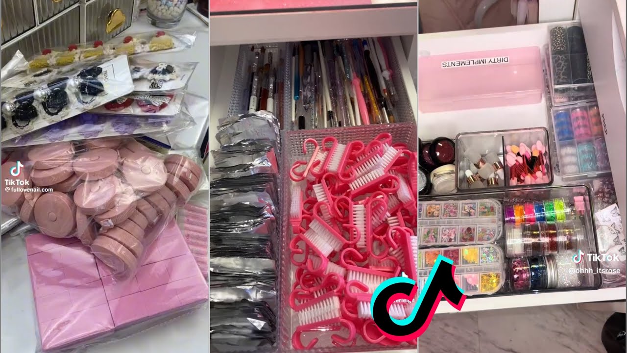 [ASMR] Nail Tech Organisation And Restock | TIKTOK COMPILATION
